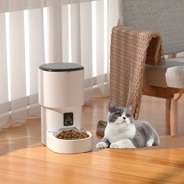4L WiFi Smart Cat Feeder - Automatic Pet Feeder with App Control & Voice Recording