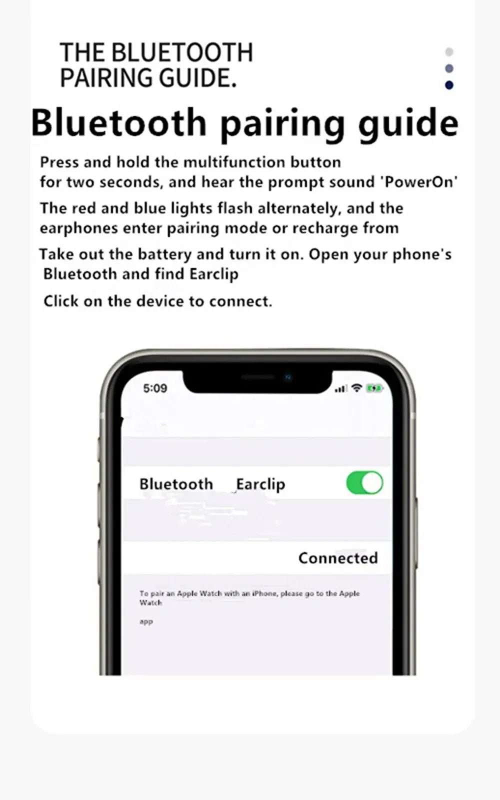 Bone Conduction Bluetooth Earphone - Clip-On Wireless Earbud