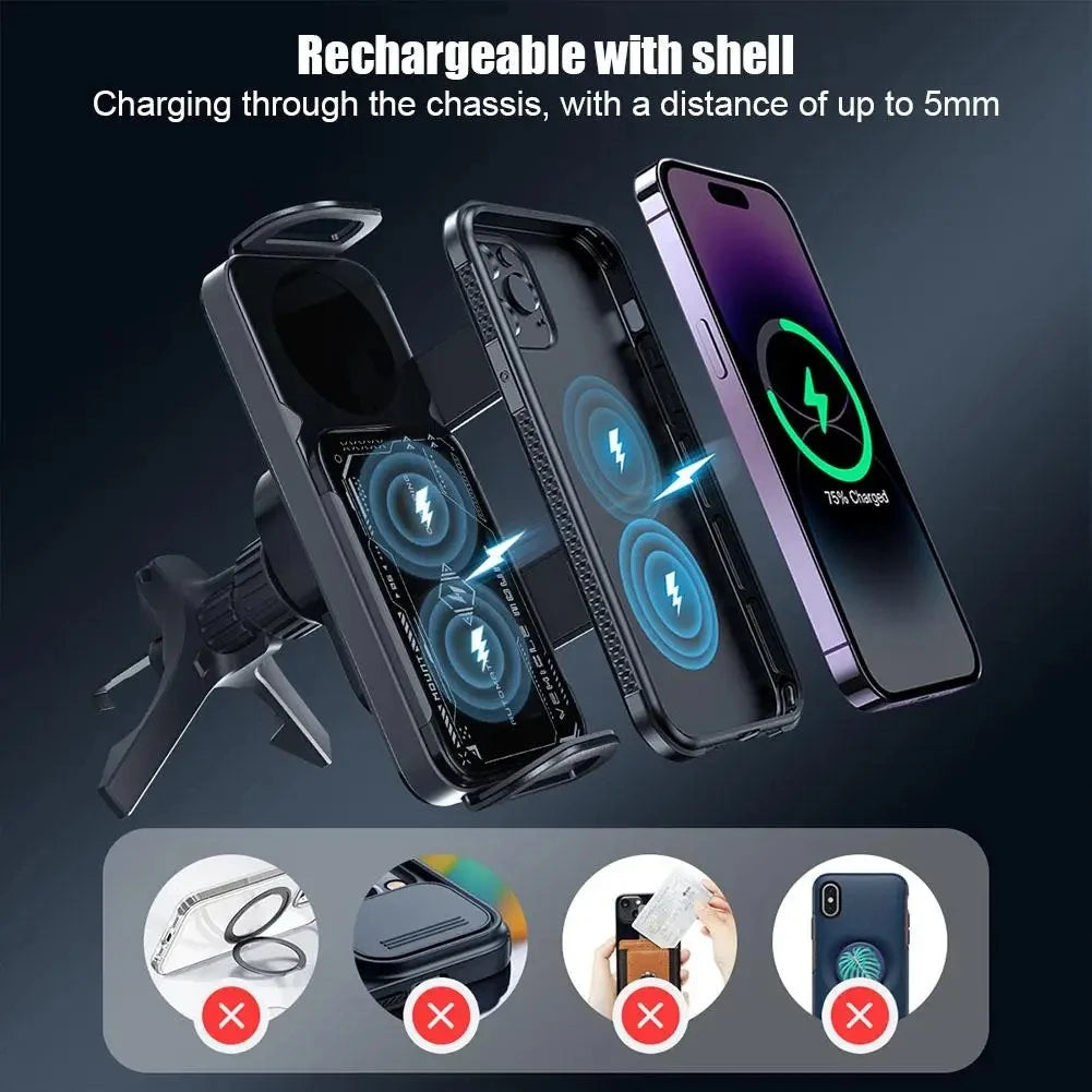 ChargeGrip™ – 360° Wireless Car Mount