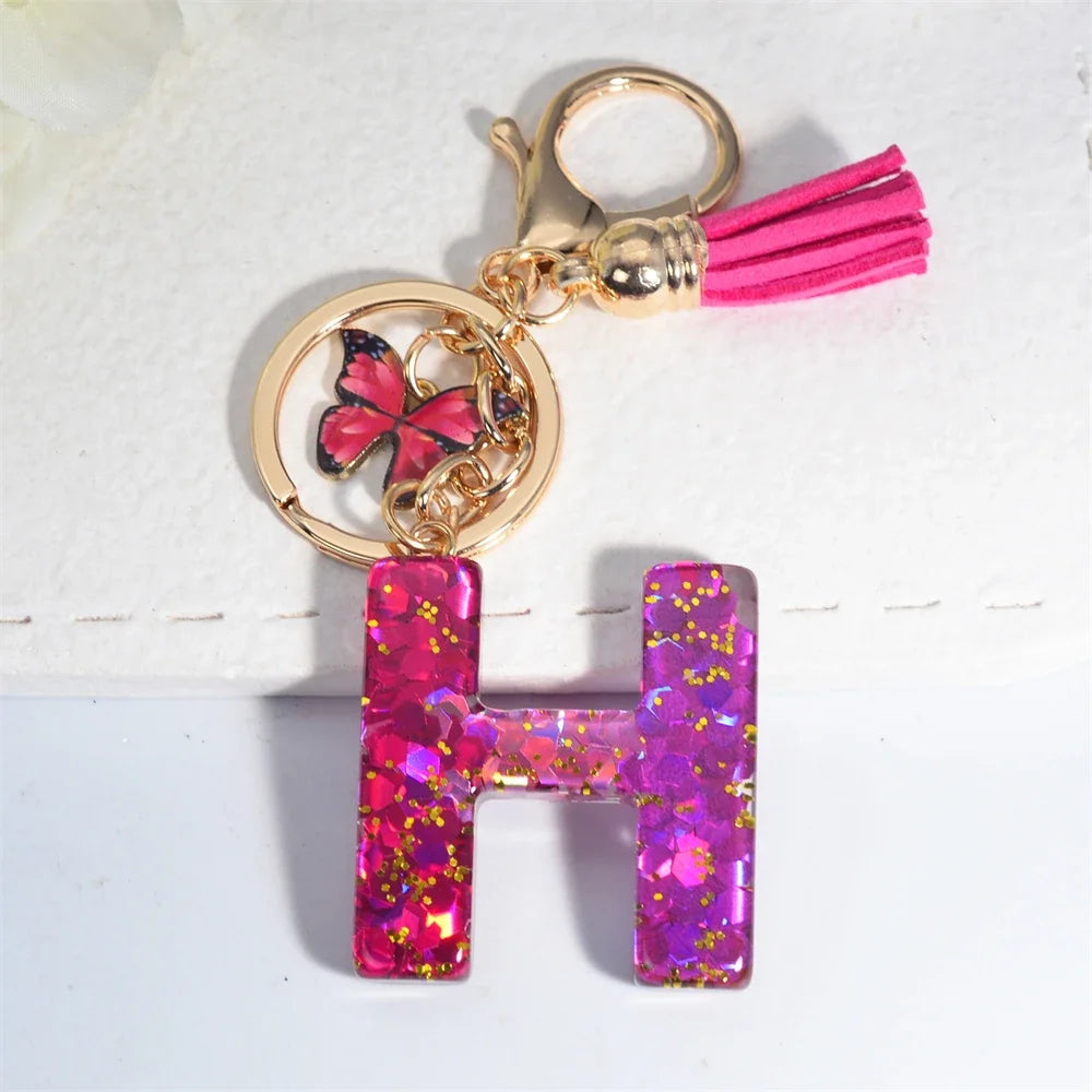 CharmFlair™ – Personalized Butterfly Tassel Keychain 💖