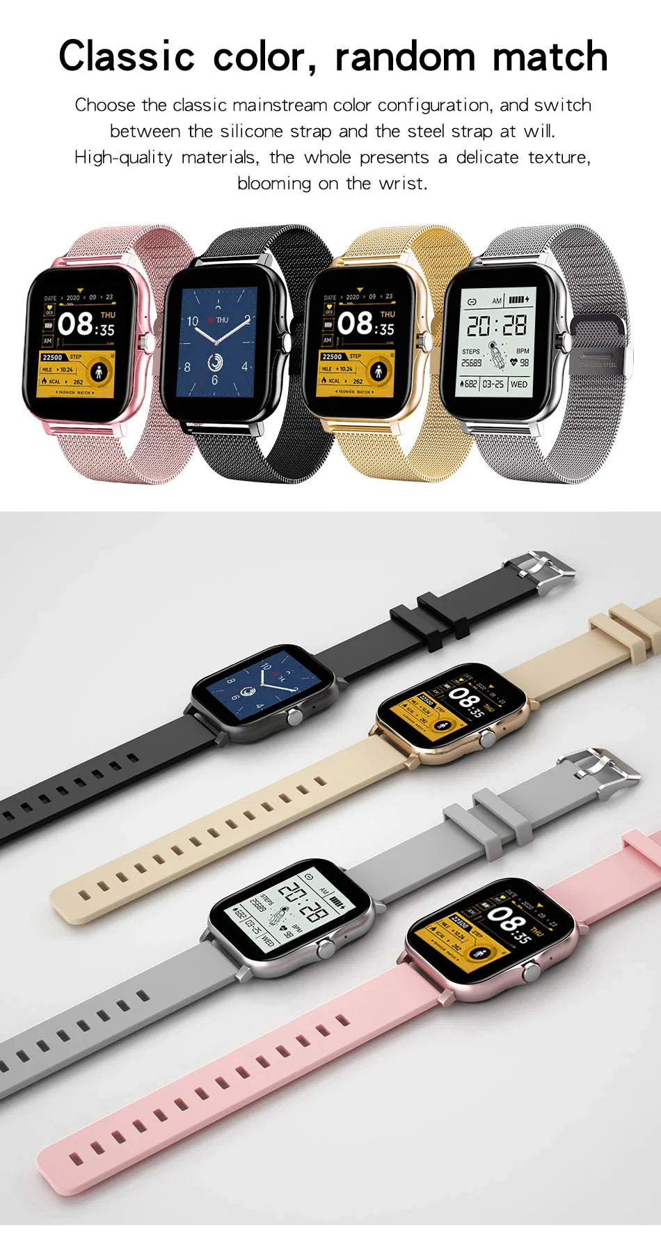 2025 Smartwatch - 1.44" HD Screen, Bluetooth Calls & Health Monitoring