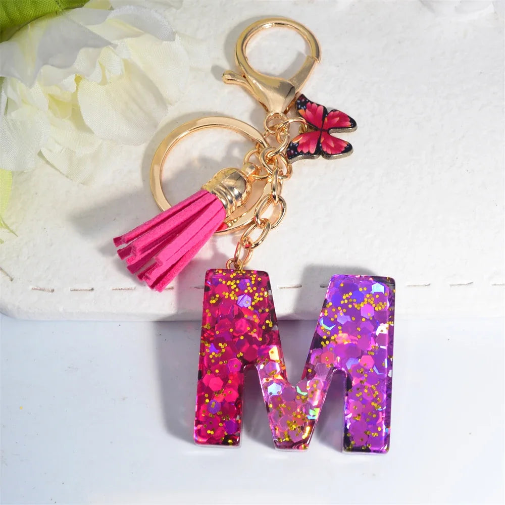 CharmFlair™ – Personalized Butterfly Tassel Keychain 💖