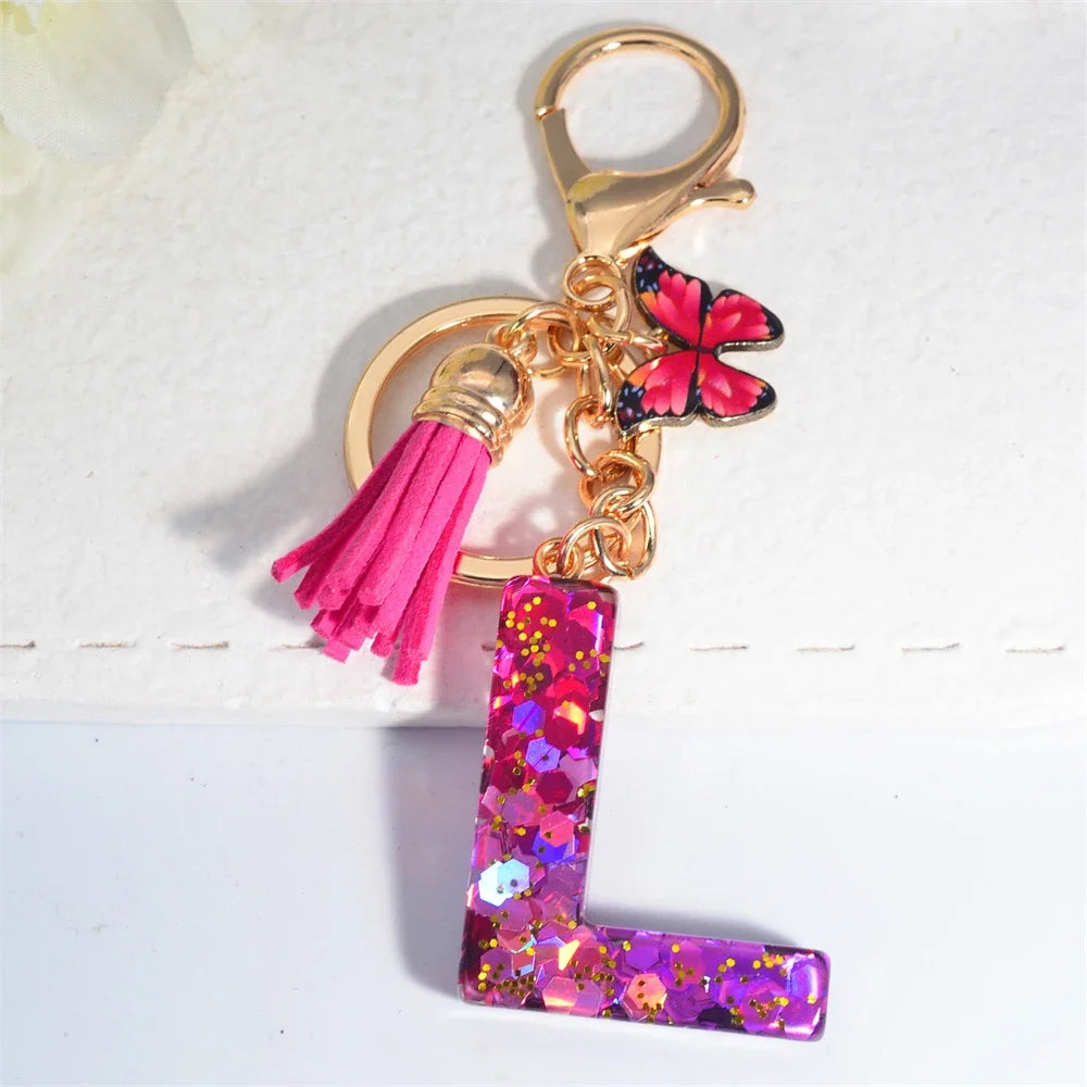 CharmFlair™ – Personalized Butterfly Tassel Keychain 💖