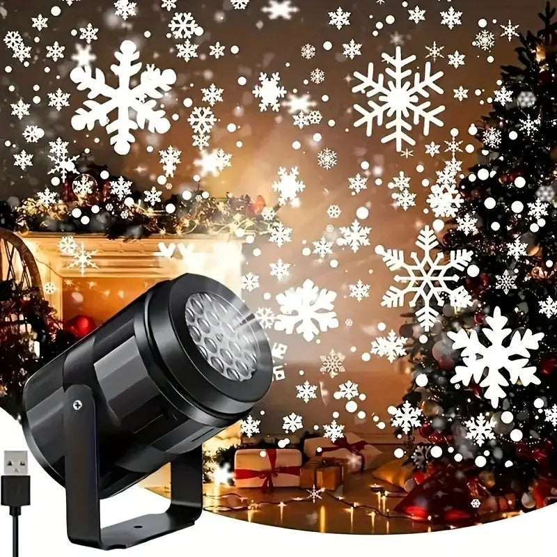 Snowflake Projector - LED Christmas Light Projector with Remote for Holiday Decor
