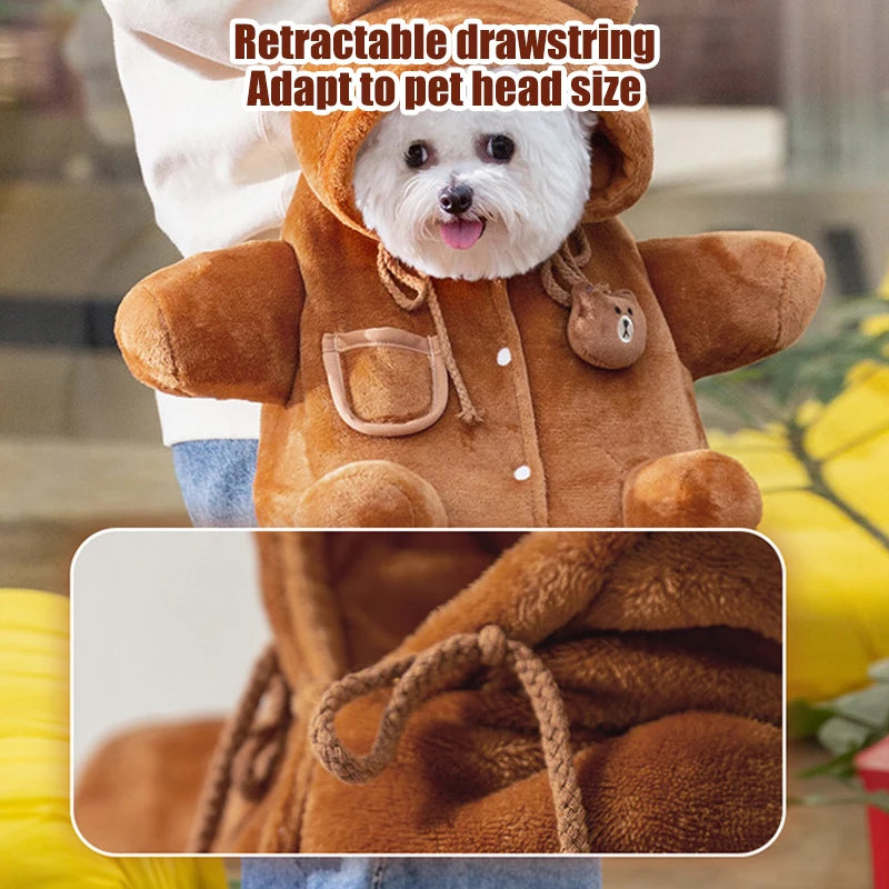 Cozy Bear Pet Carrier – Windproof & Warm for Autumn Adventures!