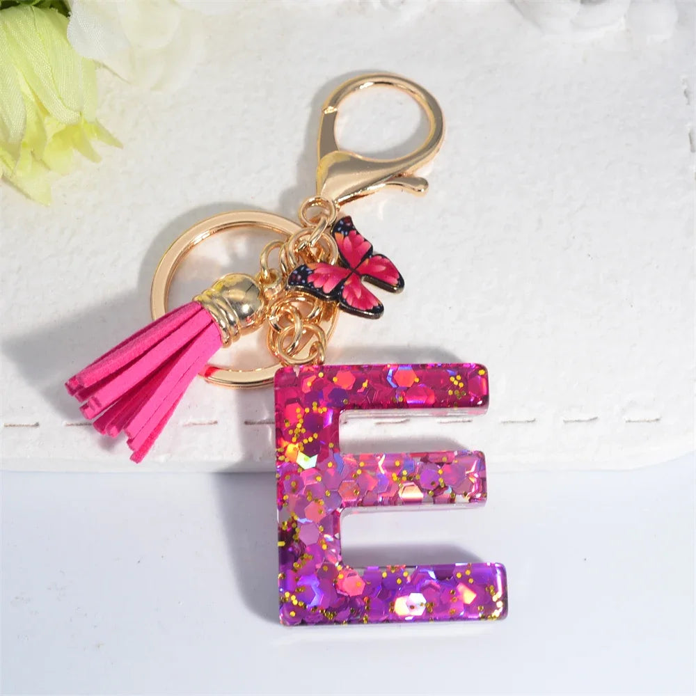 CharmFlair™ – Personalized Butterfly Tassel Keychain 💖