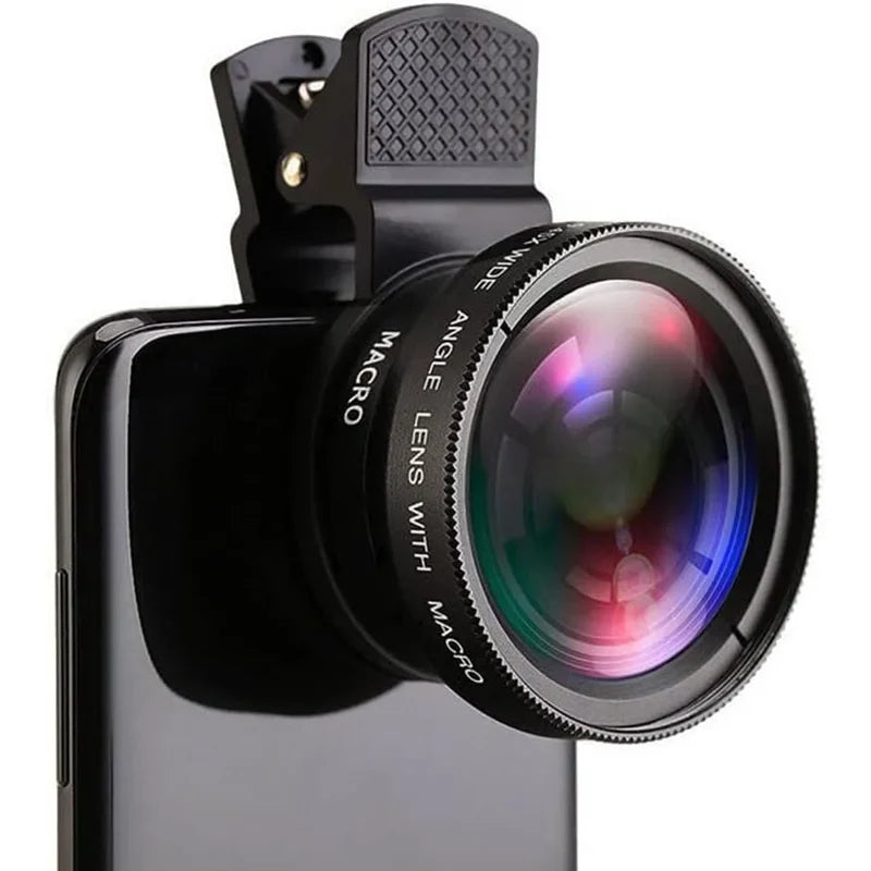 2-in-1 Phone Camera Lens - 0.45X Wide Angle & Macro for iPhone & Android