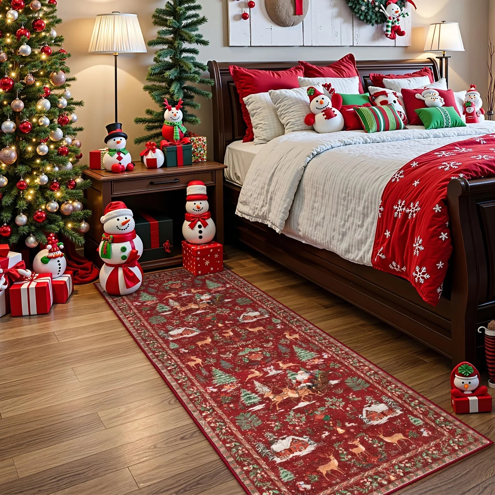 SantaStep™ – Cozy Christmas Tree Carpet Runner 🎄
