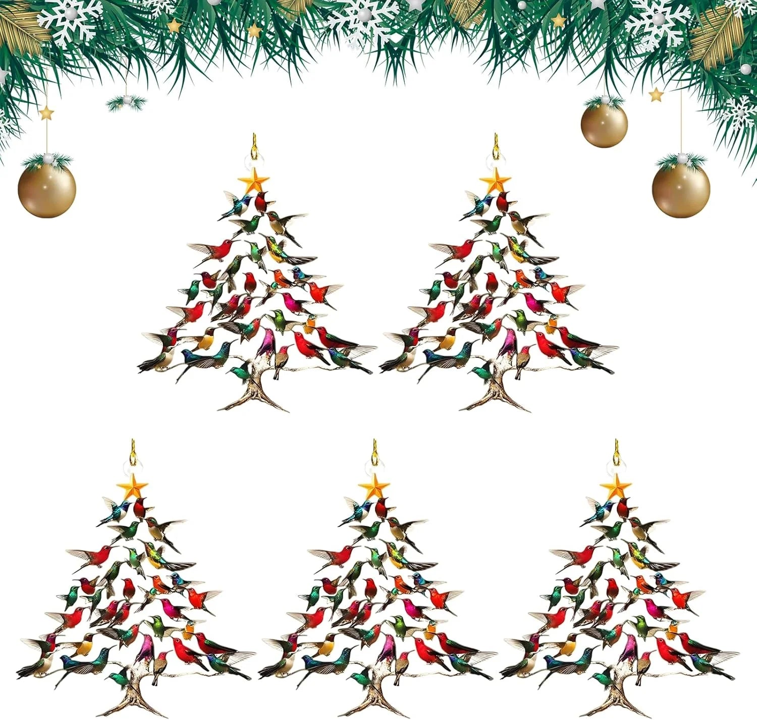 Elegant Handcrafted Hummingbird Tree Ornament