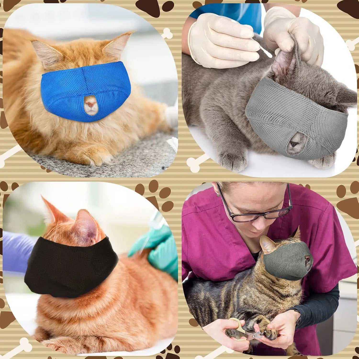 Breathable Cat Muzzle – Stress-Free Grooming & Vet Visits!