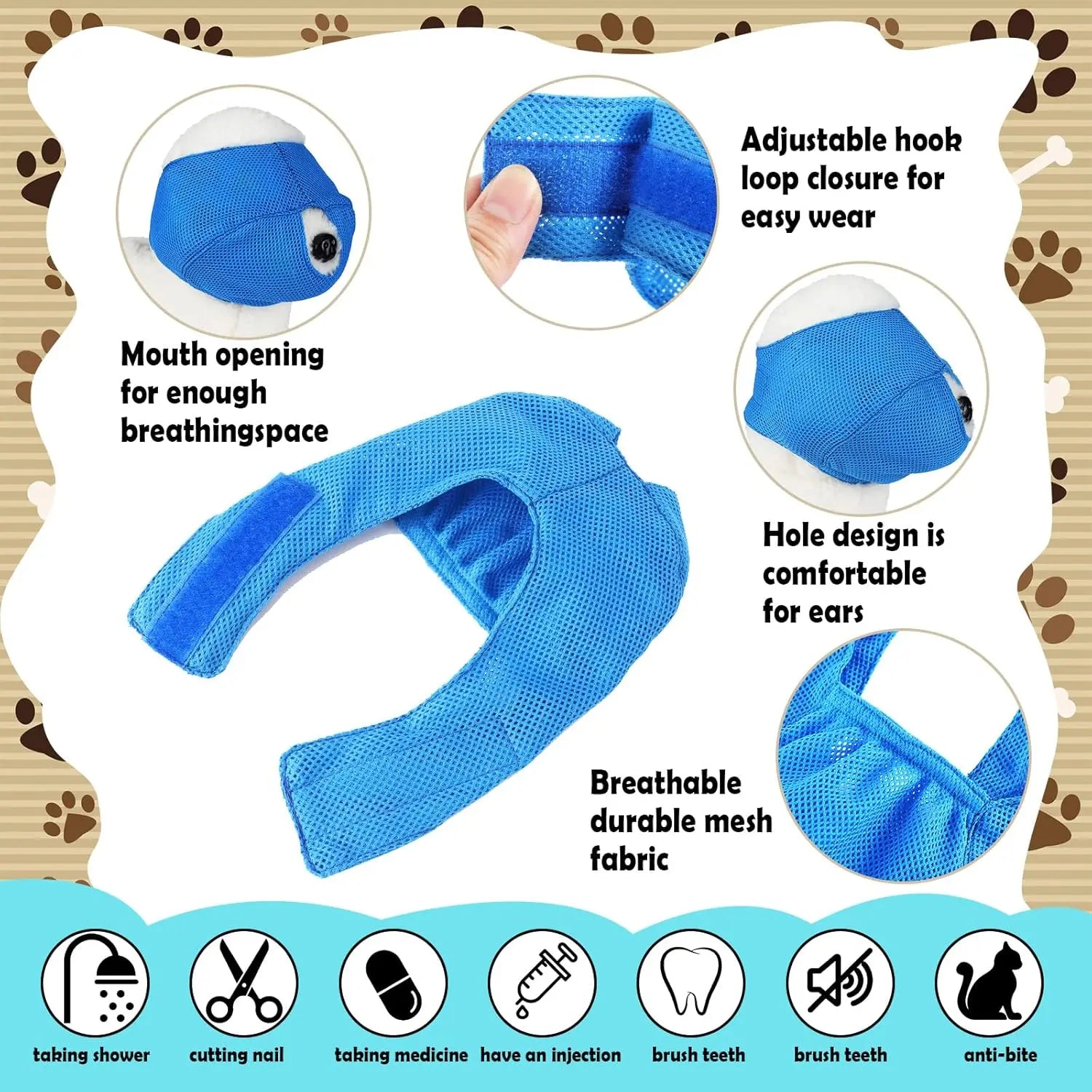 Breathable Cat Muzzle – Stress-Free Grooming & Vet Visits!