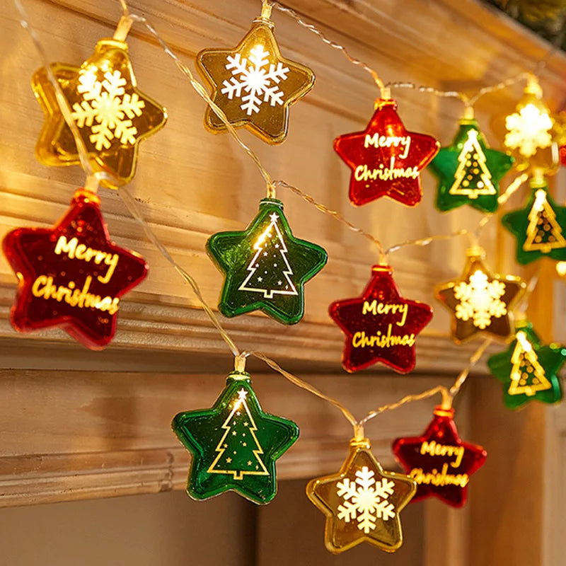 Christmas Window Hanging Lights - LED Suction Cup Star Lights for Holiday Window Decor
