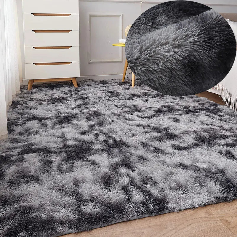 RainbowCloud Plush Rug – Soft, Fluffy & Vibrant!