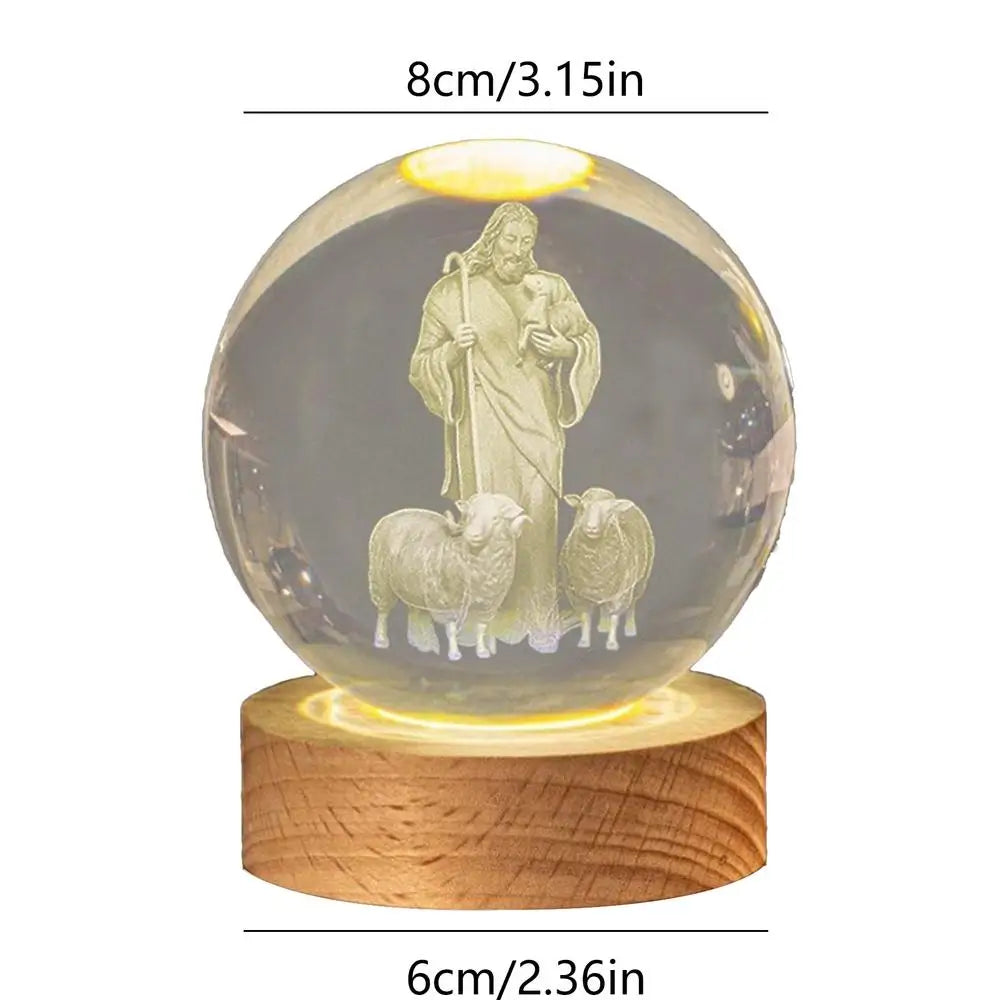 Illuminate Your Faith: Holy Globes 3D Christian Lamp