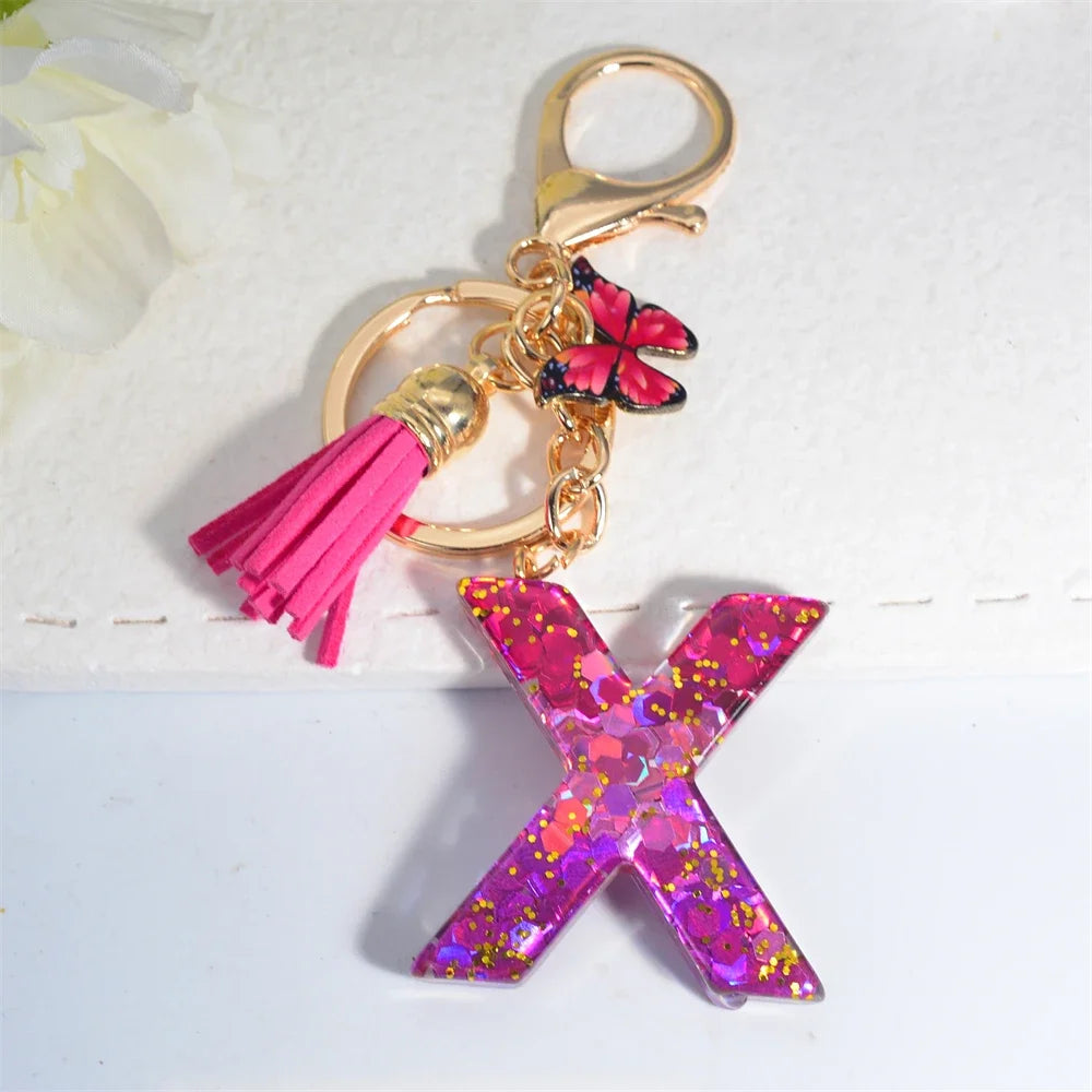 CharmFlair™ – Personalized Butterfly Tassel Keychain 💖