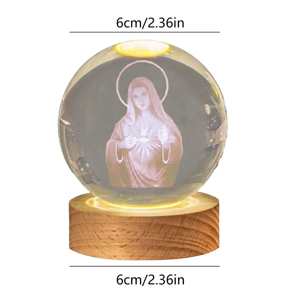 Illuminate Your Faith: Holy Globes 3D Christian Lamp
