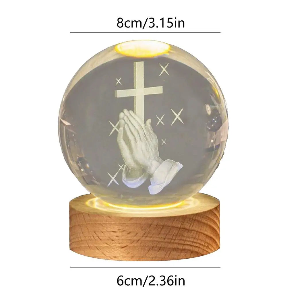 Illuminate Your Faith: Holy Globes 3D Christian Lamp