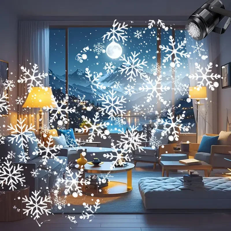 Snowflake Projector - LED Christmas Light Projector with Remote for Holiday Decor
