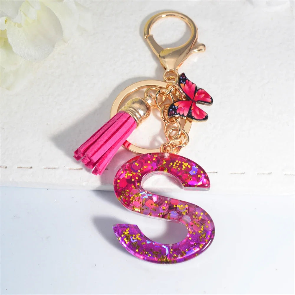 CharmFlair™ – Personalized Butterfly Tassel Keychain 💖