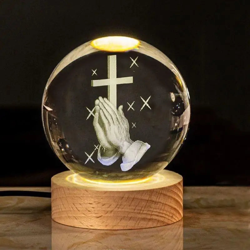 Illuminate Your Faith: Holy Globes 3D Christian Lamp