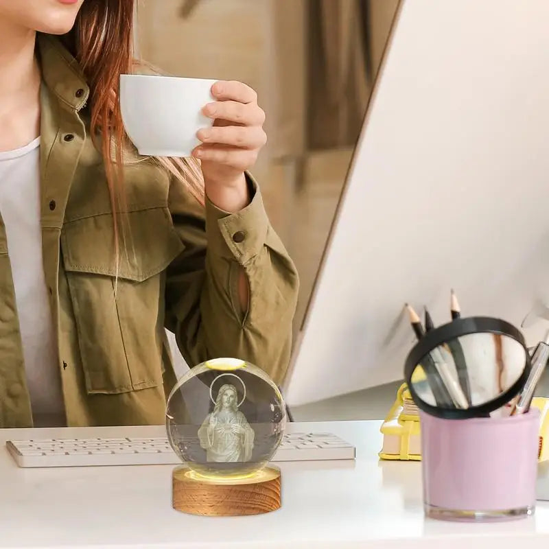 Illuminate Your Faith: Holy Globes 3D Christian Lamp