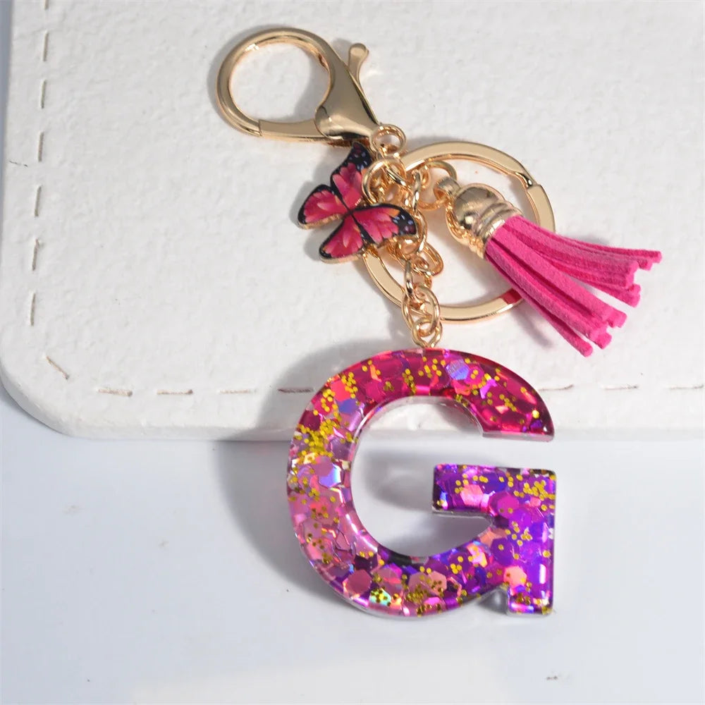 CharmFlair™ – Personalized Butterfly Tassel Keychain 💖
