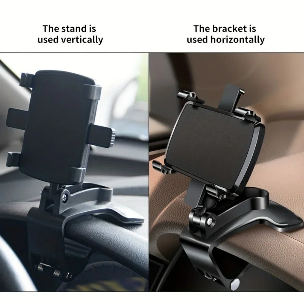 360° Universal Car Phone Holder - Dashboard Mount for iPhone & Android