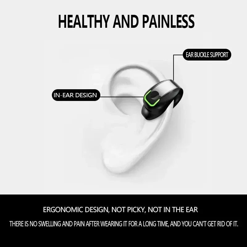Bone Conduction Bluetooth Earphone - Clip-On Wireless Earbud