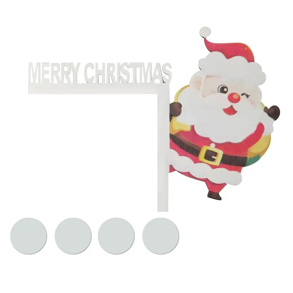 Wooden Santa & Snowman Christmas Door Frame Decor