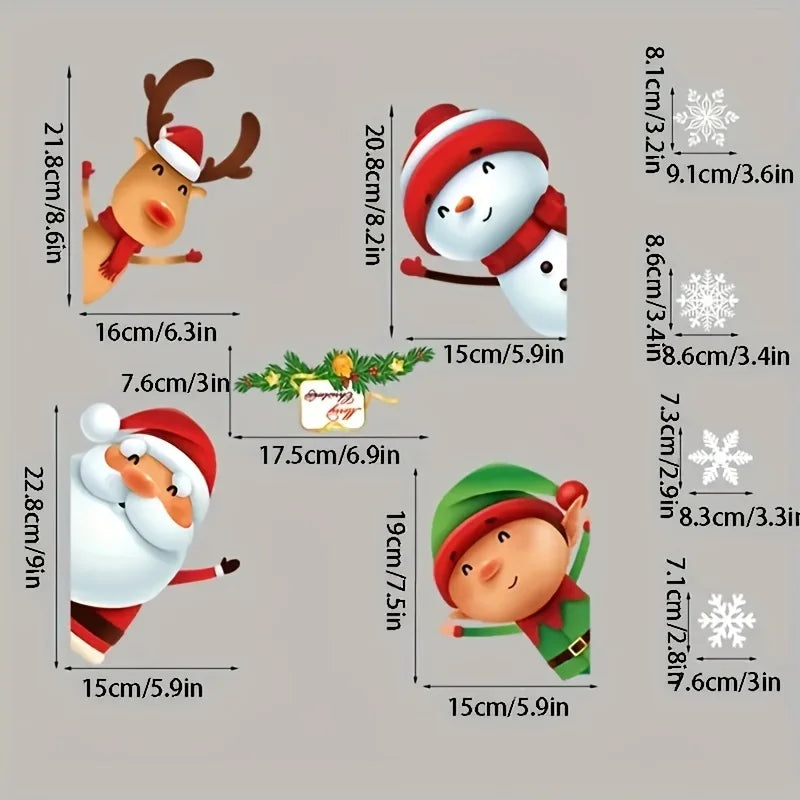Christmas Window Decals - Snowflake Stickers for Holiday Window & Glass Decoration