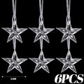 Crystal Christmas Tree Ornaments - Hanging Star Decorations for Holiday Tree Decor