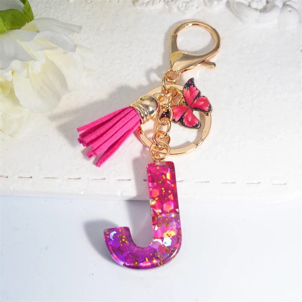 CharmFlair™ – Personalized Butterfly Tassel Keychain 💖