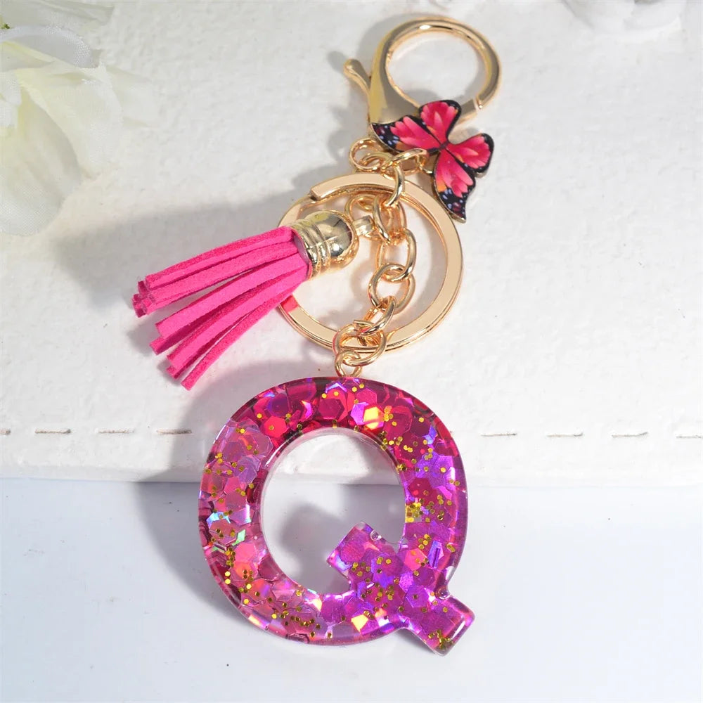 CharmFlair™ – Personalized Butterfly Tassel Keychain 💖