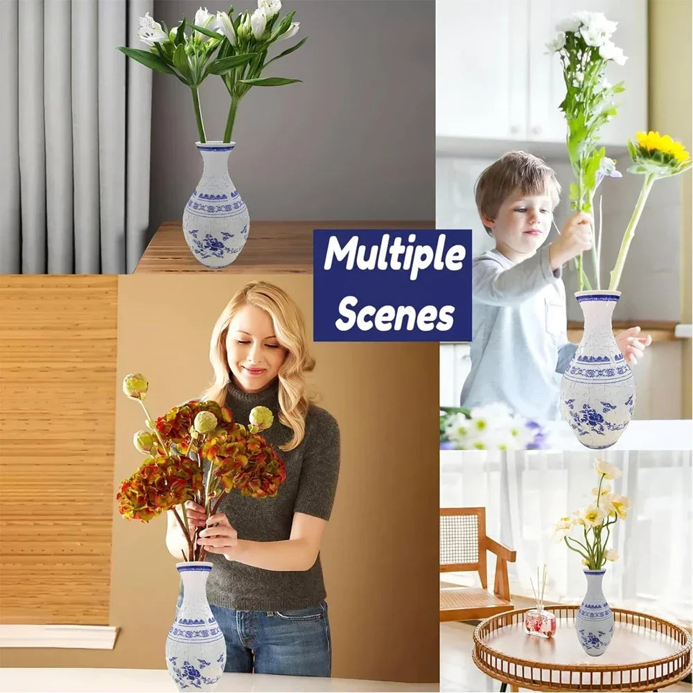 Creative Bloom: Build Your Own 3D Puzzle Vase