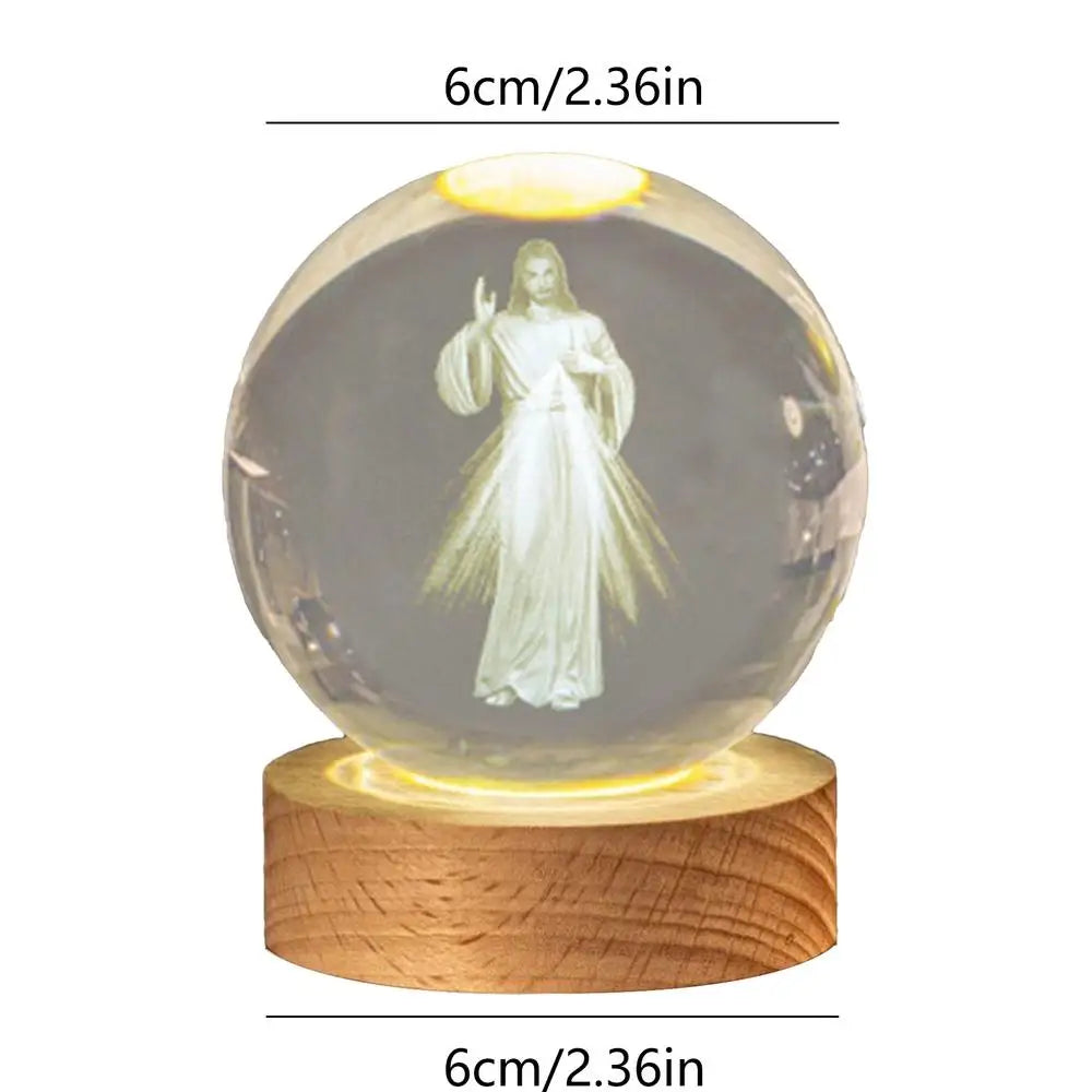Illuminate Your Faith: Holy Globes 3D Christian Lamp
