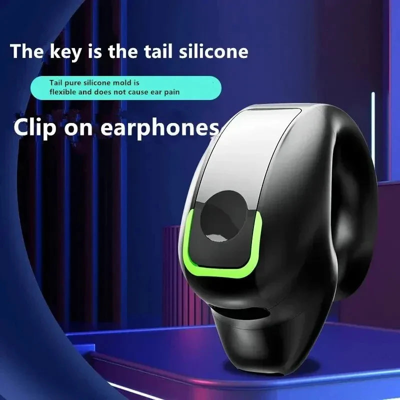 Bone Conduction Bluetooth Earphone - Clip-On Wireless Earbud