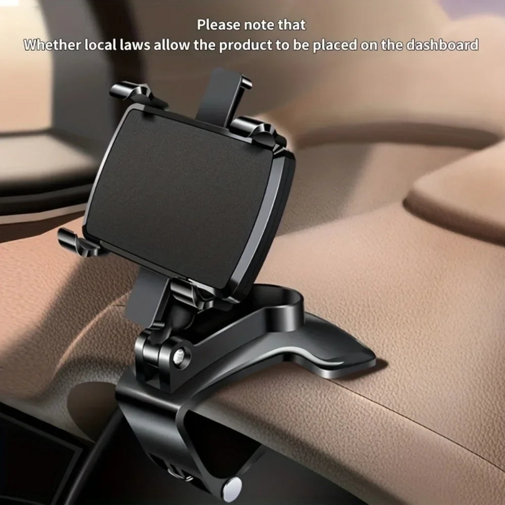 360° Universal Car Phone Holder - Dashboard Mount for iPhone & Android