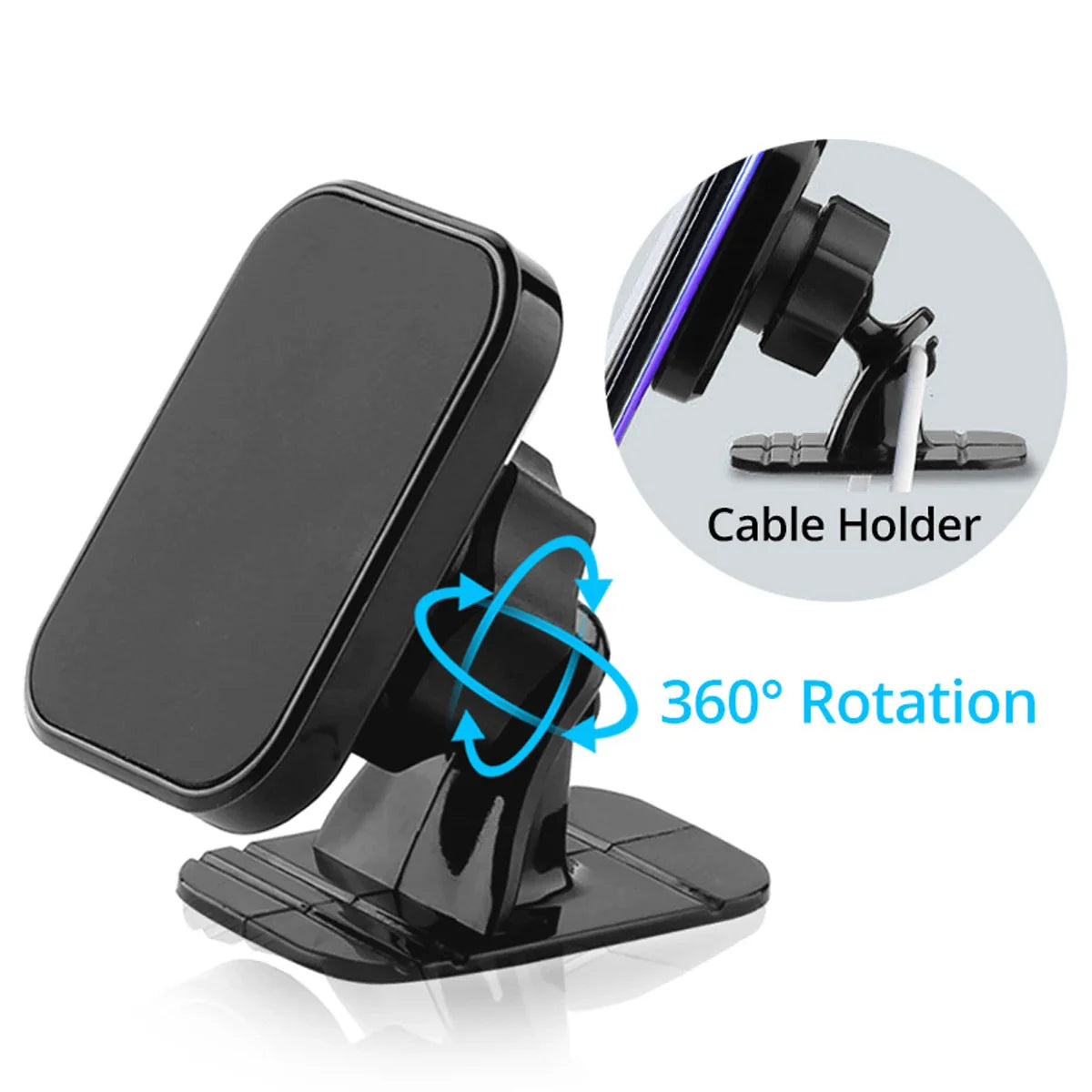 360° Magnetic Car Phone Holder - Universal Dashboard & Vent Mount