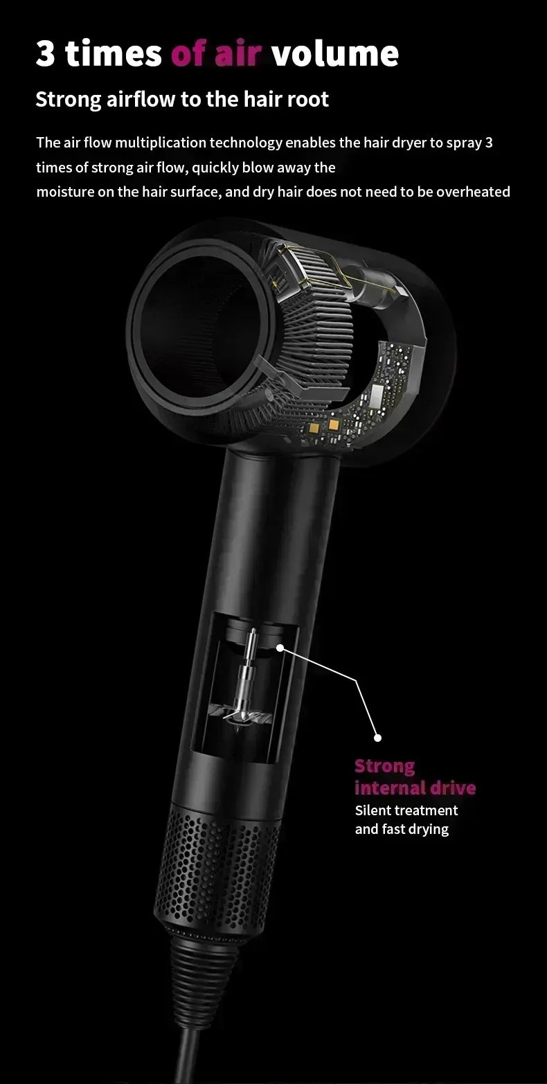 5-in-1 Hair Dryer - Professional Styling Tool with Hot & Cold Air for Smooth Hair