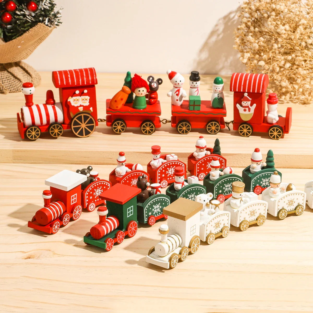 Christmas Train Decoration - Festive Holiday Village Display Set