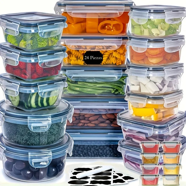 48-Piece Food Storage Containers with Lids - Leakproof BPA-Free Meal Prep Set
