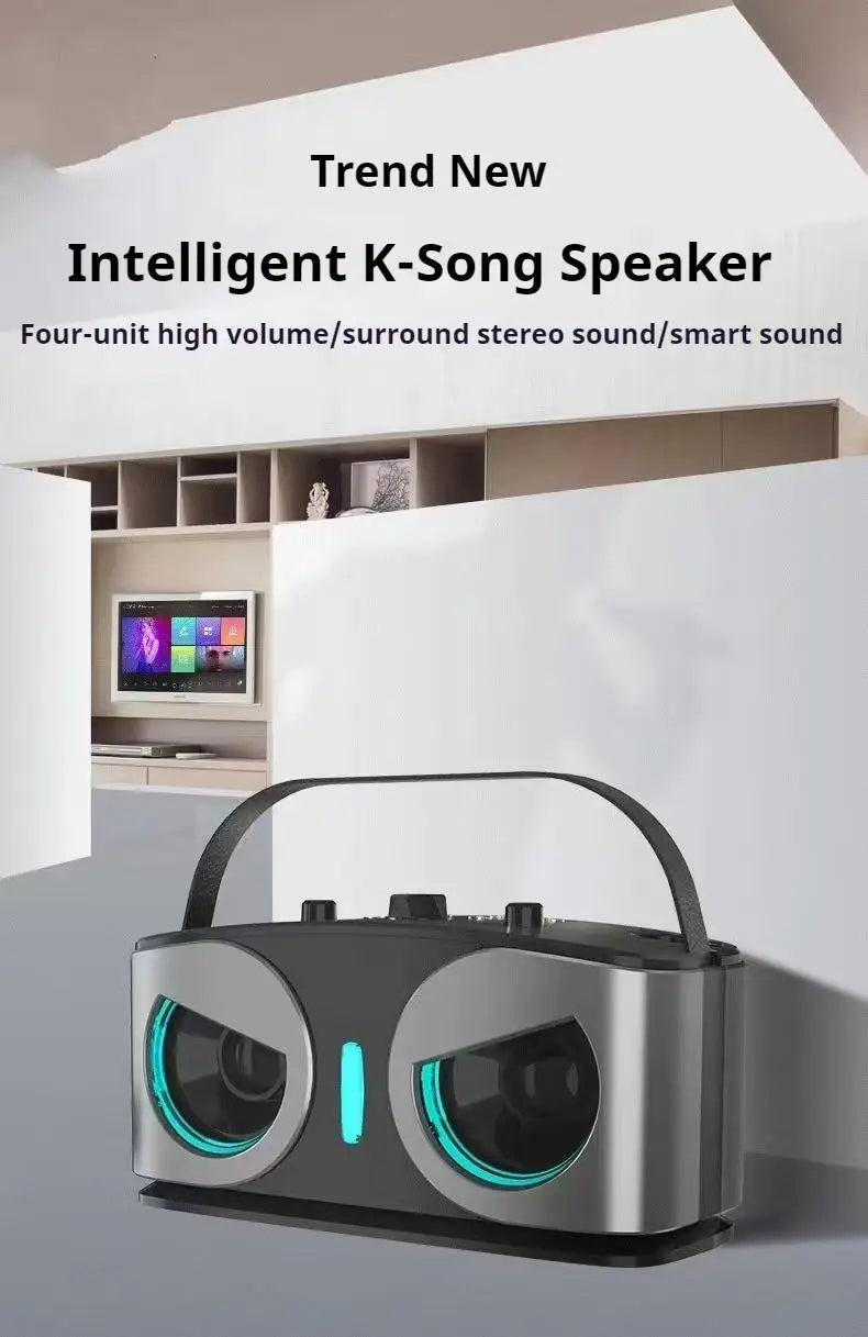 20W Wireless Bluetooth Speaker - Dual Microphones for Karaoke & Parties