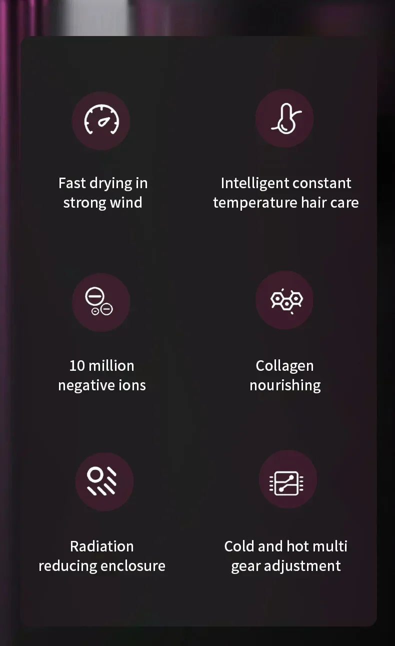 5-in-1 Hair Dryer - Professional Styling Tool with Hot & Cold Air for Smooth Hair