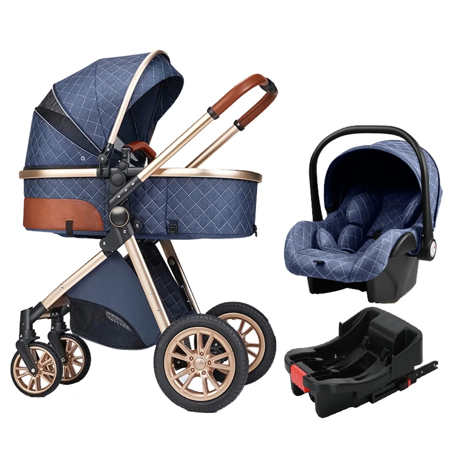 3-in-1 Baby Stroller - Luxury Travel System for Newborns & Toddlers
