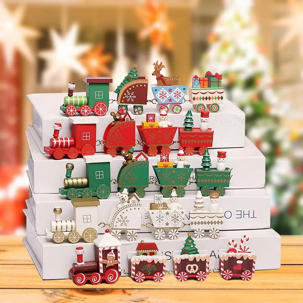 Christmas Train Decoration - Festive Holiday Village Display Set