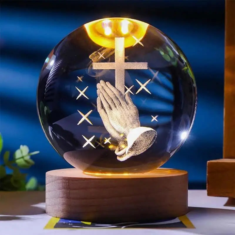 Illuminate Your Faith: Holy Globes 3D Christian Lamp