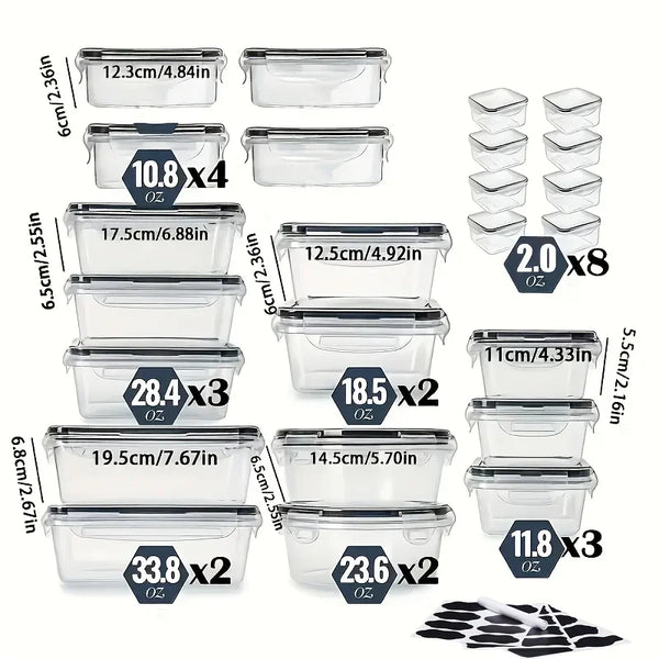 48-Piece Food Storage Containers with Lids - Leakproof BPA-Free Meal Prep Set