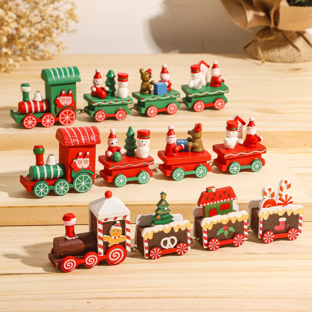 Christmas Train Decoration - Festive Holiday Village Display Set