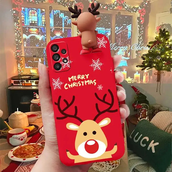 3D Christmas iPhone Case - Santa Claus Bear Reindeer Soft TPU Cover