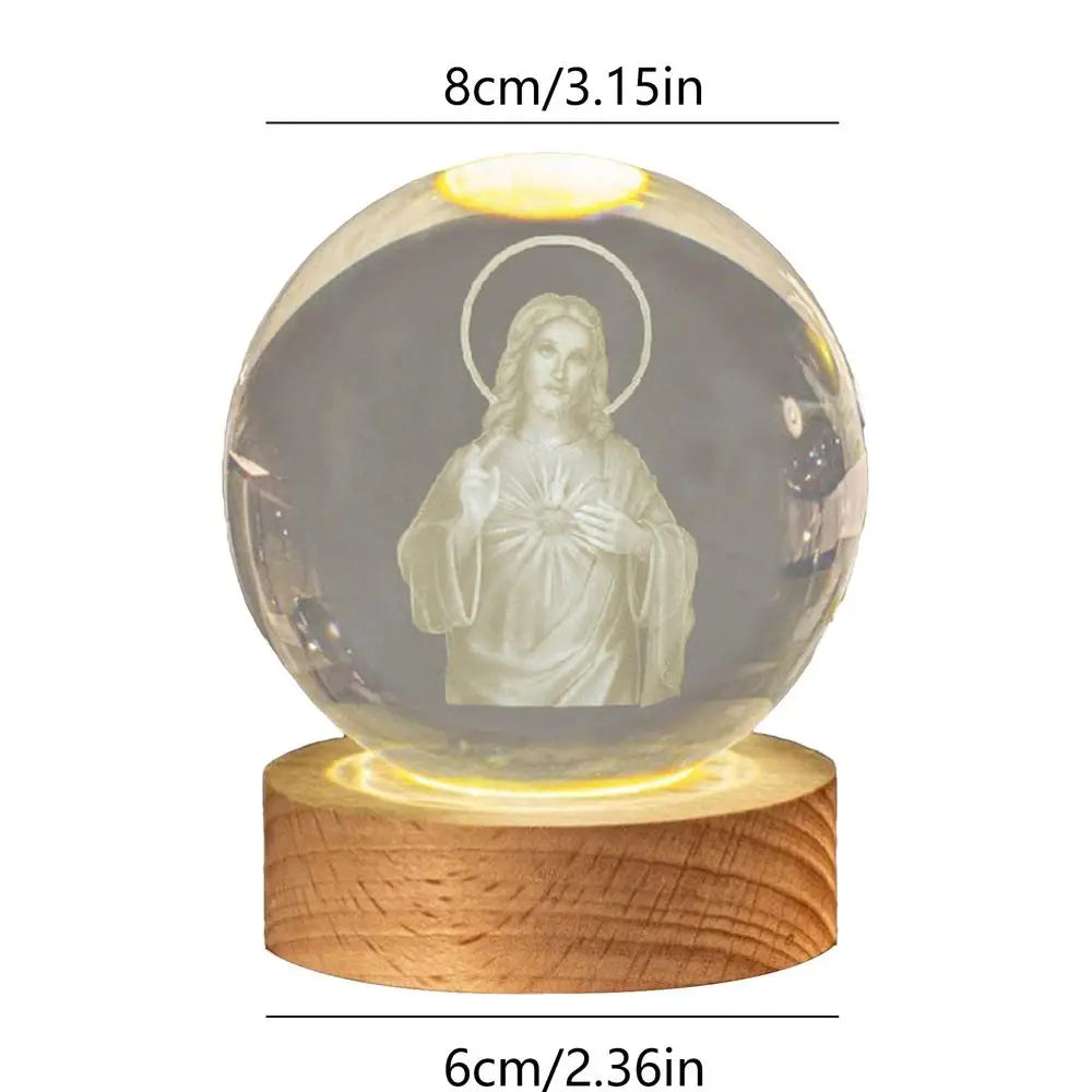 Illuminate Your Faith: Holy Globes 3D Christian Lamp